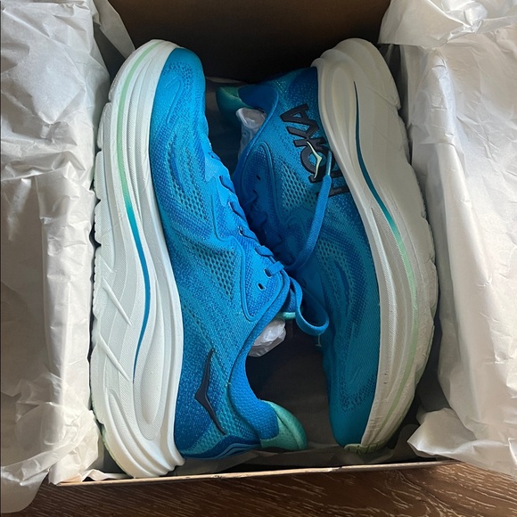 Hoka Other - Hoka M Clifton 10 Men’s 9 skyward blue running sneakers shoes preowned